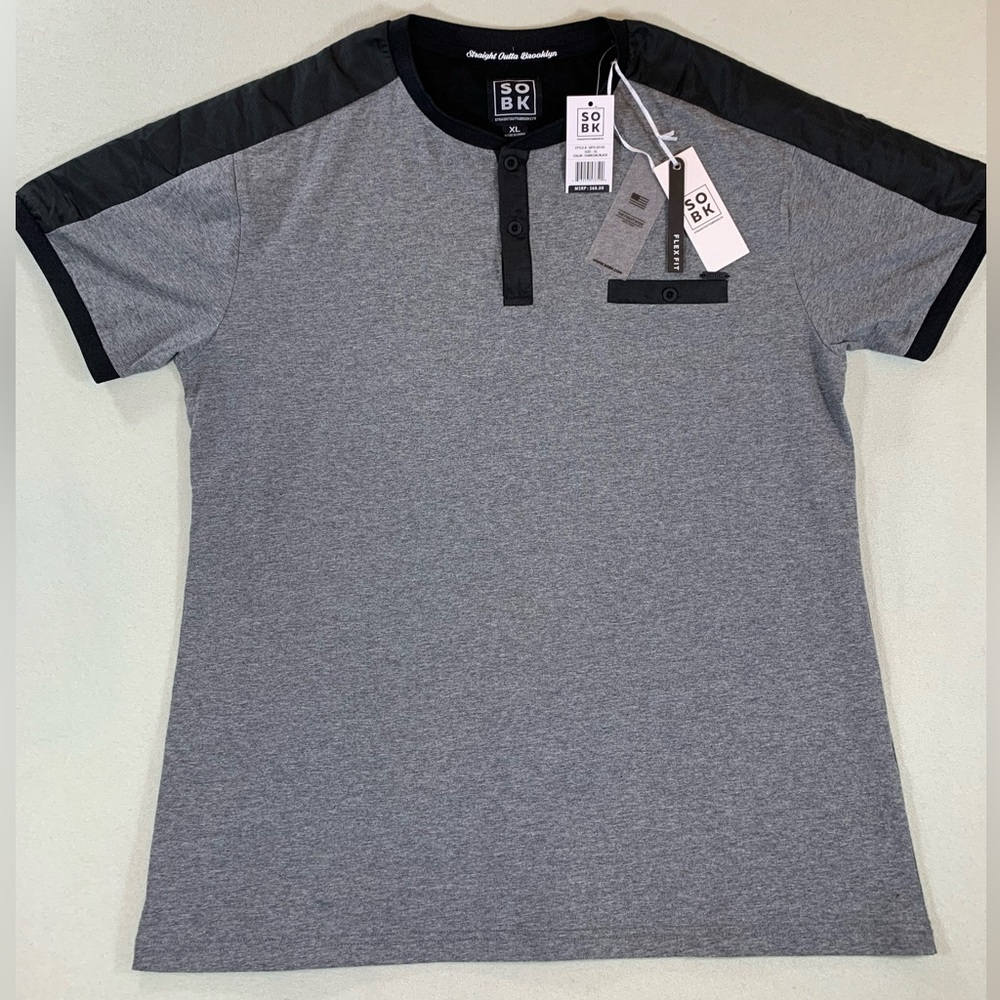 SOBK straight outta Brooklyn nwt new Henley shirt
